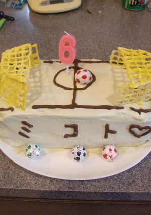 誕生日に♪サッカーフィールドケーキ-レシピのメイン写真