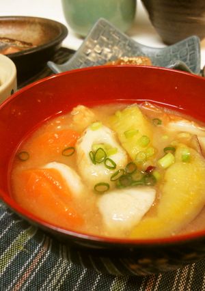 ＊さつま芋と竹輪の味噌汁＊-レシピのメイン写真