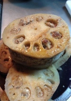 ヘルシー蓮根のはさみハンバーグ♪-レシピのメイン写真