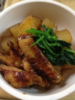 大根と手羽中の炒め煮-レシピのメイン写真