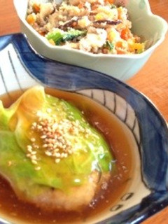ヘルシーにキャベツ巻おからハンバーグ♡-レシピのメイン写真