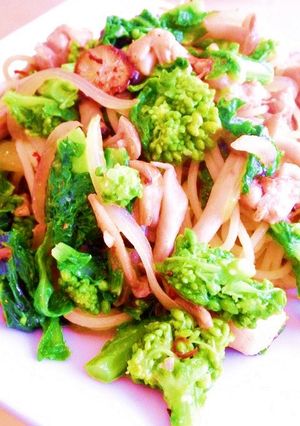 塩麹でガーリックパスタ☆菜の花たっぷり-レシピのメイン写真