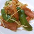スナップえんどうとベーコンのシンプル炒め