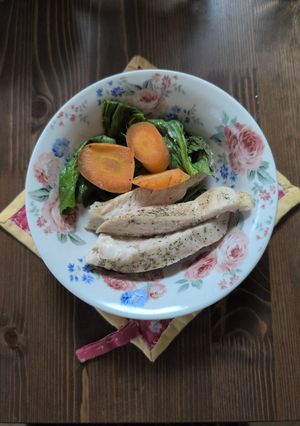 チキンと人参と葉野菜グリル焼き-レシピのメイン写真