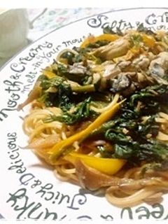 牡蠣とほうれん草の和風パスタ-レシピのメイン写真