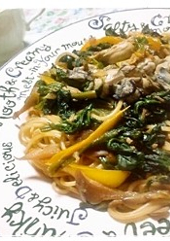 牡蠣とほうれん草の和風パスタ-レシピのメイン写真