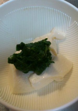 【離乳食 中期】小松菜のしらあえ-レシピのメイン写真