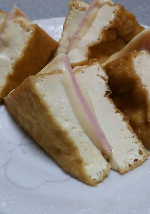 チンするだけ！厚揚げのハムチーズ-レシピのメイン写真