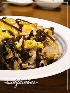 豚肉とキクラゲとふんわりチーズの卵炒め-レシピのメイン写真