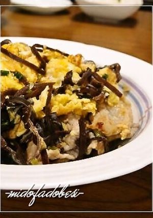 豚肉とキクラゲとふんわりチーズの卵炒め-レシピのメイン写真