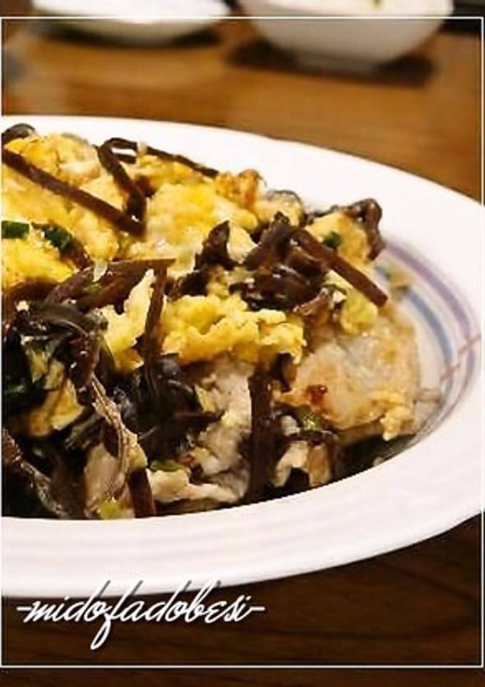 豚肉とキクラゲとふんわりチーズの卵炒め-レシピのメイン写真