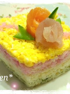 ひなまつりに♪ひし形◇ちらし寿司♥-レシピのメイン写真