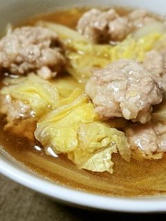 豚薄切り肉だんごと白菜の煮物-レシピのメイン写真
