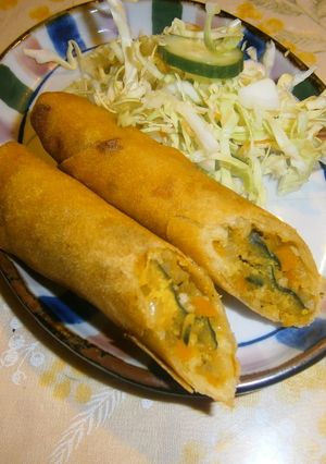 かぼちゃコロッケ風春巻き-レシピのメイン写真