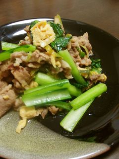 豚肉と小松菜の炒め物-レシピのメイン写真