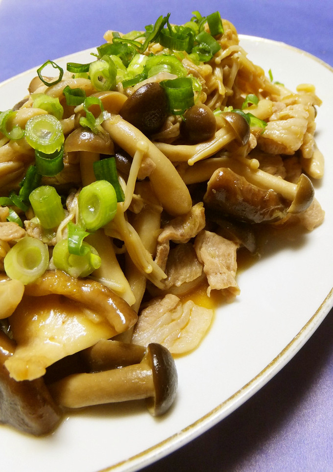 豚肉ときのこの生姜醤油炒め-レシピのメイン写真
