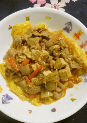 麻婆豆腐リメイク　ふわ卵あんかけ-レシピのメイン写真