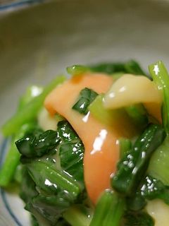 小松菜と青柳の辛子酢味噌和え-レシピのメイン写真