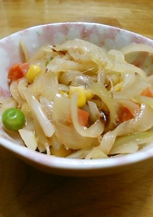 たまねぎとミックスベジタブルのバター和え-レシピのメイン写真