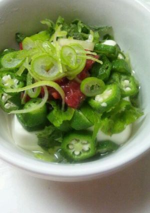 オクラと梅の冷奴-レシピのメイン写真