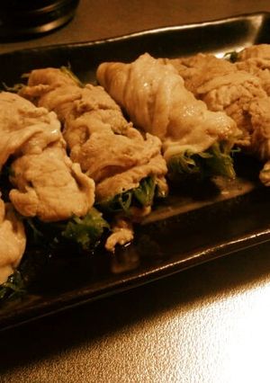 ワサビ菜の豚肉巻き-レシピのメイン写真