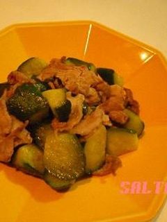 きゅうりと豚肉の塩炒め♪-レシピのメイン写真