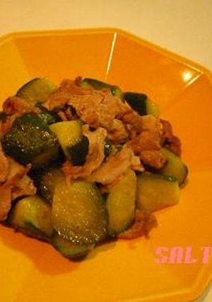きゅうりと豚肉の塩炒め♪-レシピのメイン写真
