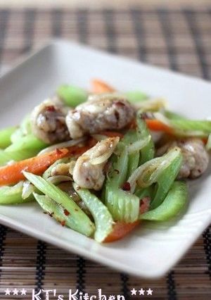 鶏肉とセロリのナンプラー炒め-レシピのメイン写真