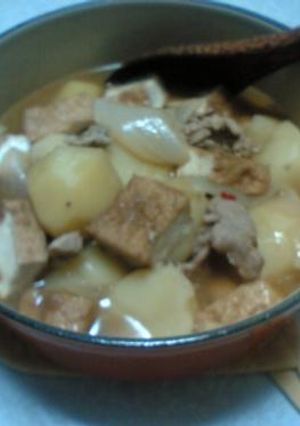 豚肉とジャガ、厚揚げの甘辛煮-レシピのメイン写真