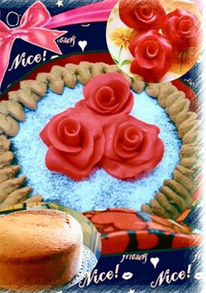ﾎﾜｲﾄﾁｮｺで情熱の真っ赤な薔薇☆-レシピのメイン写真