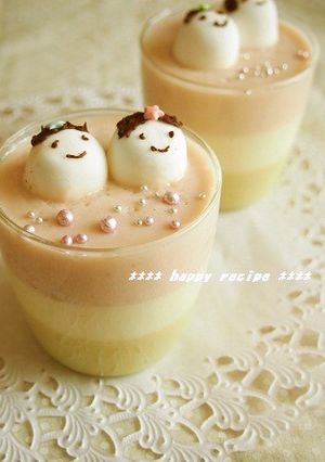 簡単！ひな祭りの豆乳ヨーグルトババロア-レシピのメイン写真