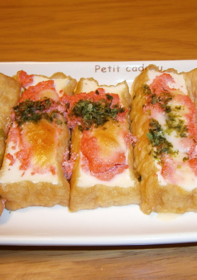 ☆厚揚げとﾀﾗﾏﾖオーブン焼き-レシピのメイン写真