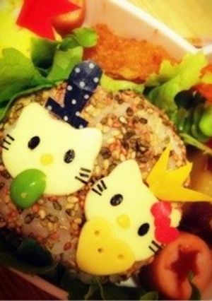 キャラ弁☆キティとダニエルの手毬雛-レシピのメイン写真