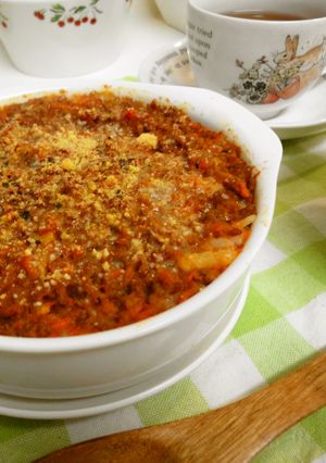 *リメイク*ミートソースのチーズ焼き*-レシピのメイン写真