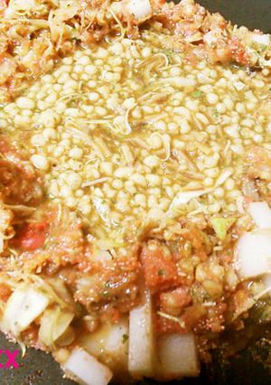 明太子餅チーズのもんじゃ焼き-レシピのメイン写真