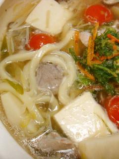 かき揚げのっけ♪うどん鍋-レシピのメイン写真