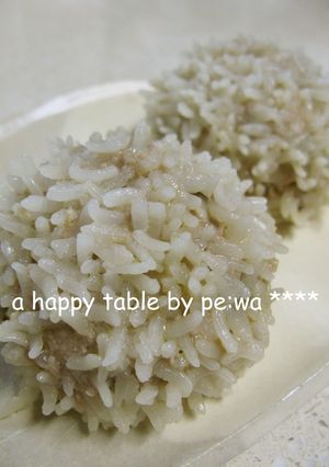 鶏団子のもち米蒸し-レシピのメイン写真