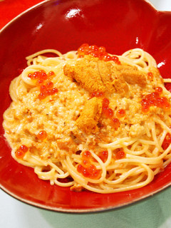 ウニといくらのクリームパスタ-レシピのメイン写真