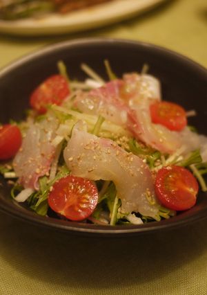 真鯛と水菜のサラダ-レシピのメイン写真