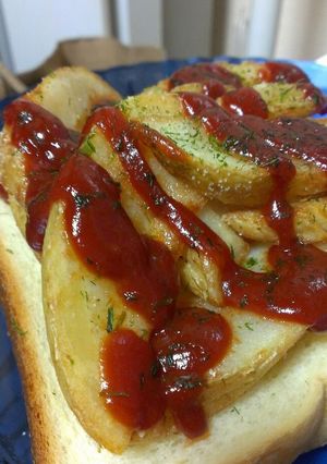 簡単激ウマ皮付きポテトの盛り盛りトースト-レシピのメイン写真