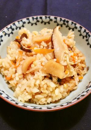 干し貝柱の玄米入り炊き込みご飯-レシピのメイン写真