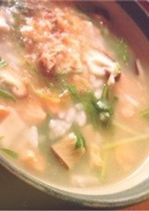 鮭とキノコと水菜の雑炊(*´o`*)-レシピのメイン写真