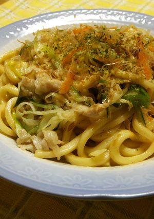 長ネギのあっさり醤油焼きうどん-レシピのメイン写真