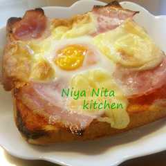 簡単！！ベーコン目玉焼きトースト-レシピのメイン写真