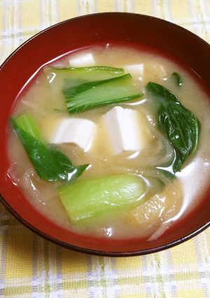 シャキシャキ♪青梗菜と切干大根の味噌汁-レシピのメイン写真