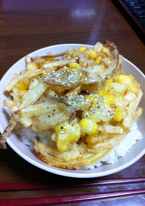 じゃがいもとコーンの塩バターかき揚げ丼-レシピのメイン写真