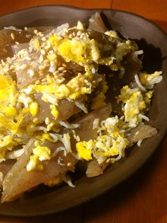 こんにゃく、卵、じゃこのごま油炒め-レシピのメイン写真