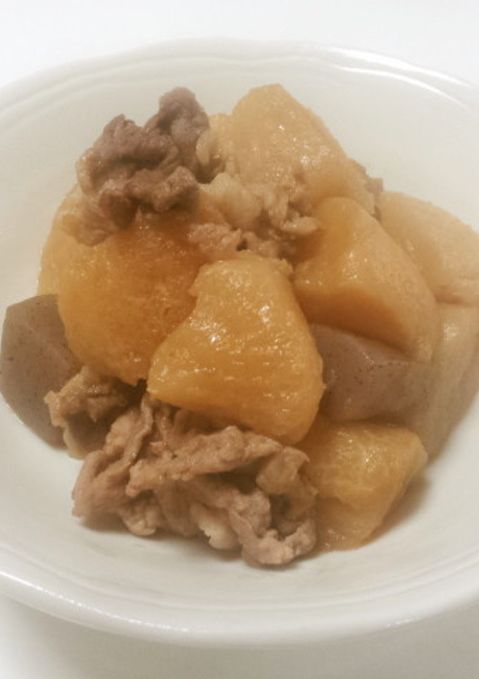 大根とこんにゃくと豚肉の煮物風炒め-レシピのメイン写真