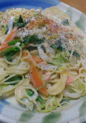 野菜たっぷり！クリームパスタ**-レシピのメイン写真