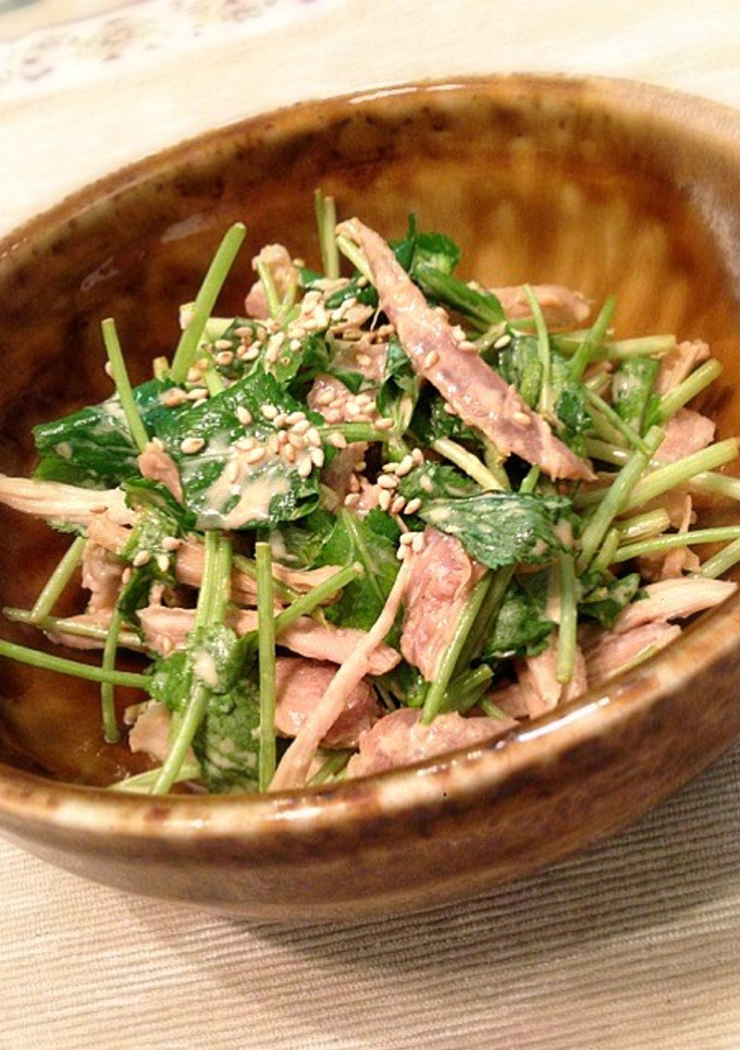 鶏と三つ葉のわさびマヨ和え-レシピのメイン写真